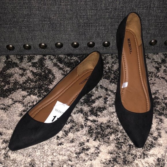 Merona NWT Drew Ballet Flats - Black - Picture 2 of 6